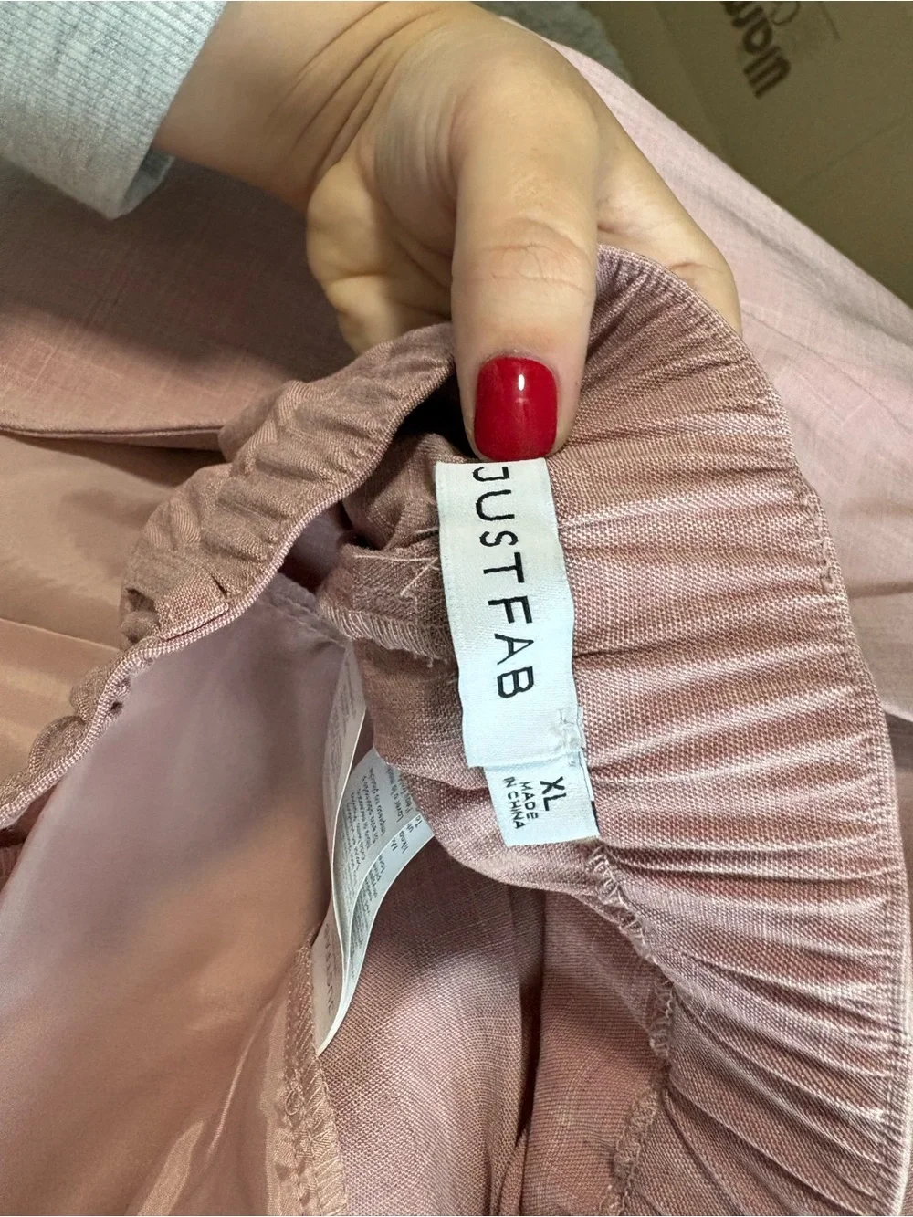JustFab Sleeveless Blazer Vest & Slacks in Dusty Pink
